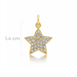 Dije estrella dorada collar rodinado