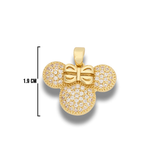 Dije Minnie Circones Dorado Rodinado