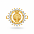Dije san Benito Cristal pulsera Dorado Rodinado