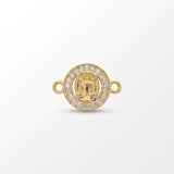 Dije san Benito circulo pulsera pequeño Dorado Rodinado