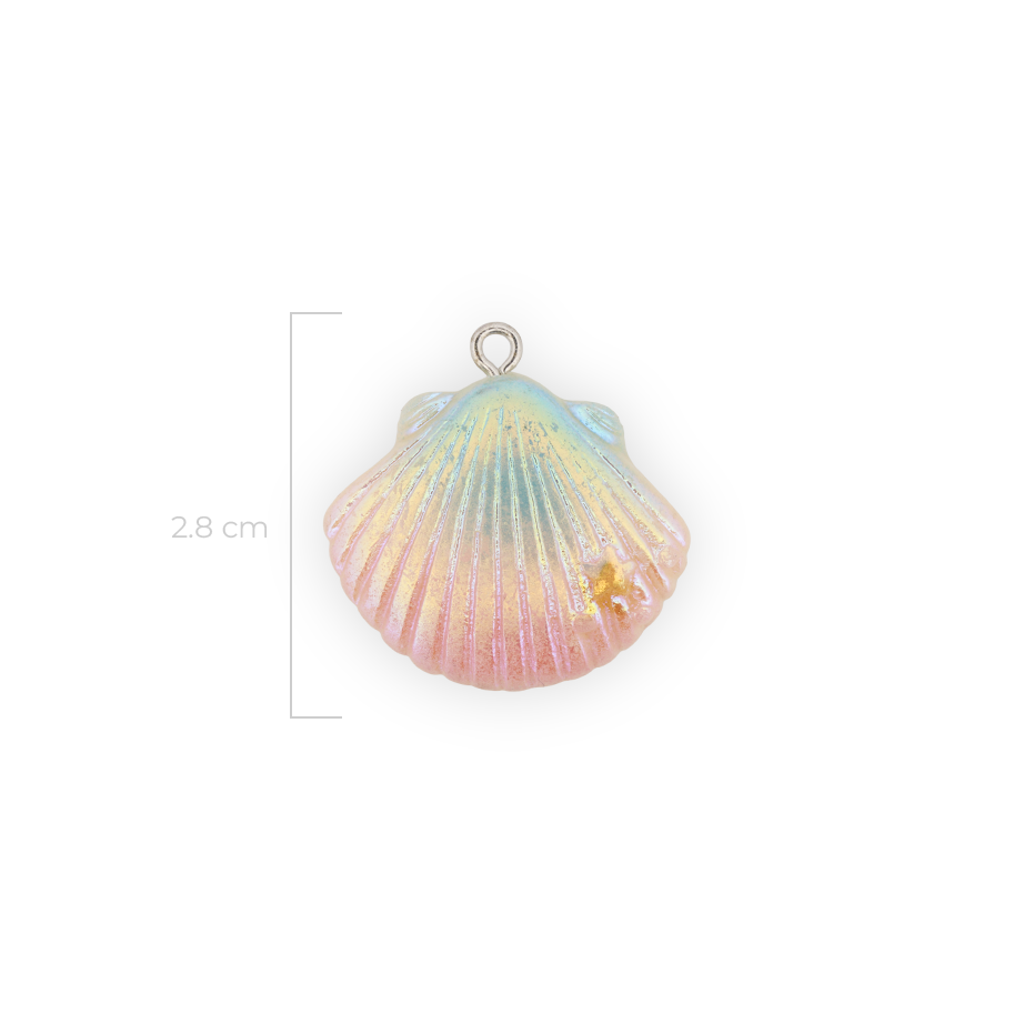 Dije Concha Bicolor Acrílico