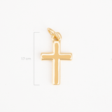 Dije Cruz Lisa Pequeña Dorado Rodinado