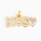 Dije Dios Corazón Circón Dorado Rodinado