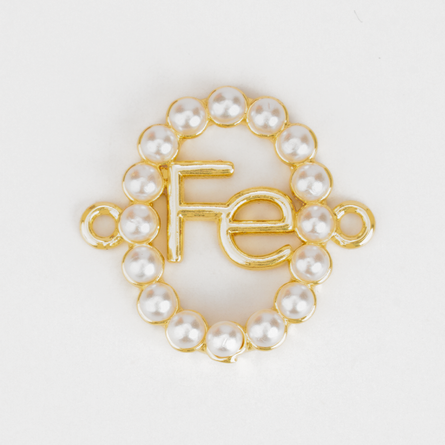 Dije Fé Perlas Pulsera Dorado Rodinado