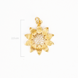 Dije Girasol Diamantado Circones Dorado Rodinado