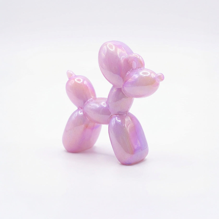 Dije Acrílico Perro Globo Lila Perlado Boreal