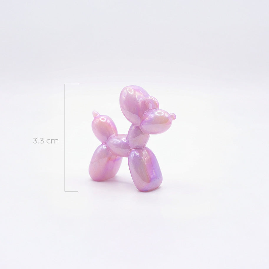 Dije Acrílico Perro Globo Lila Perlado Boreal