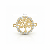 Dije Arbol De Vida Circulo dorado Rodinado
