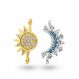 Dijes Para Pareja x 2 Piezas Sol y Luna Para Compartir Dorado Rodinado