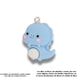Dije Acrílico Dino Baby Azul