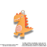 Dije Acrílico Dinosaurio Amarillo