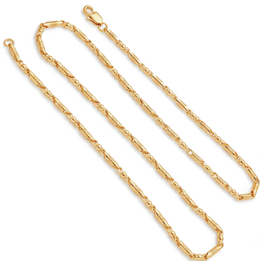 Cadena Rustica Cilindro 60Cms Dorado Rodinado
