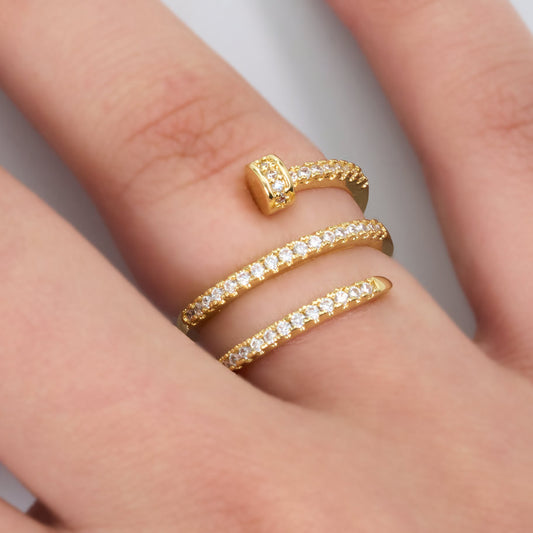 Anillo E #6 Ajustable Rodinado
