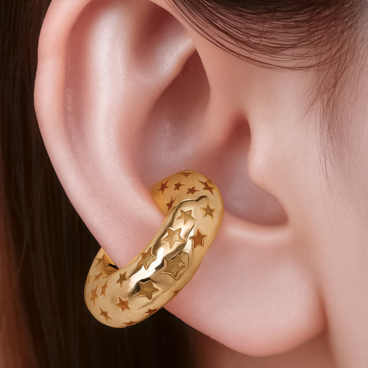 Ear Cuff Chunky 09 / 3 Cms Dorado Rodinado
