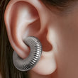 Ear Cuff Chunky 12 / 3 Cms Plateado Rodinado