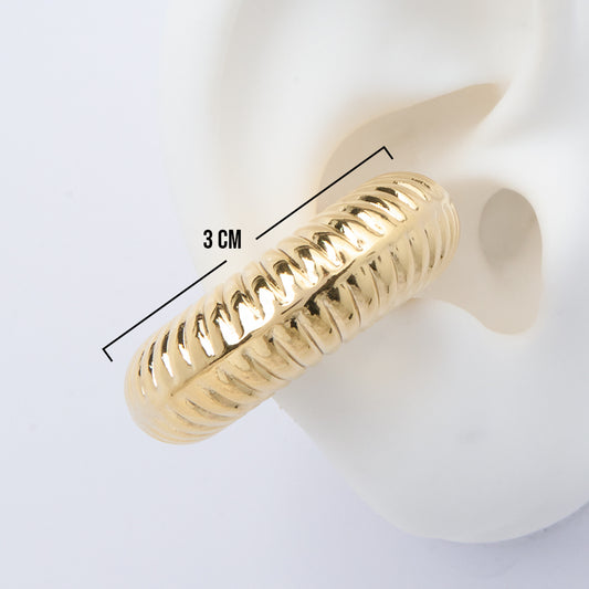 Ear Cuff Chunky 11 / 3 Cms Dorado Rodinado