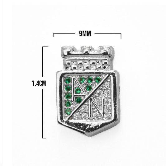 Dije Escudo Atl Nacional Plateado Rodinado