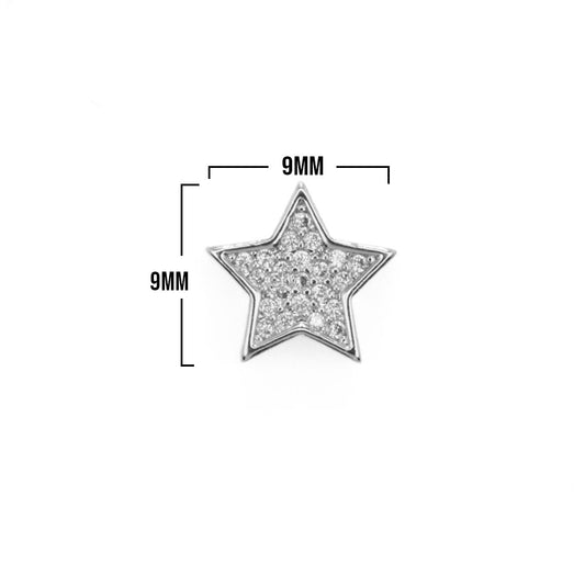 Dije Estrella Plateado Rodinado