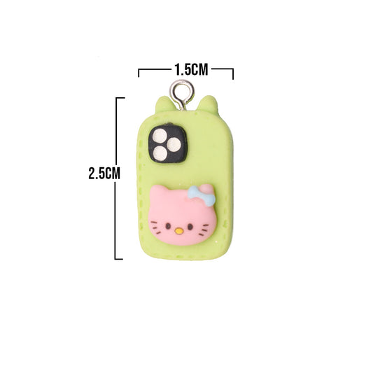 Dije Sanrio Estuche Celular Verde Acrílico