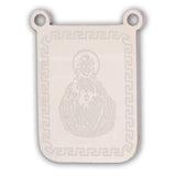 Escapulario Sagrado Corazón Plateado Acero