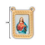 Escapulario Sagrado Corazón Dorado Acero