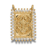 Dije Escapulario San benito Dorado Rodinado