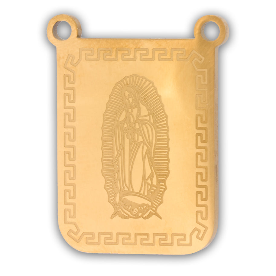 Escapulario Virgen Guadalupe Dorado Acero