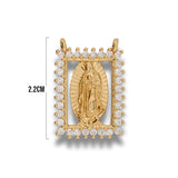 Dije Escapulario Virgen Guadalupe Dorado rodinado