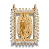 Dije Escapulario Virgen Guadalupe Dorado rodinado