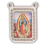 Escapulario Virgen Guadalupe Plateado Acero