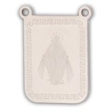 Escapulario Virgen Milagrosa Plateado Acero