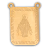 Escapulario Virgen Milagrosa Dorado Acero