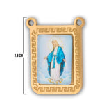 Escapulario Virgen Milagrosa Dorado Acero