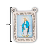 Escapulario Virgen Milagrosa Plateado Acero