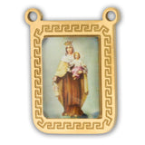 Escapulario Virgen Del Carmen Dorado Acero