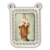 Escapulario Virgen Del Carmen Plateado Acero