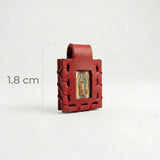 Dije Escapulario Cuero Rojo