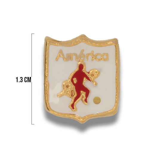 Dije Escudo America De Cali Gold Filled