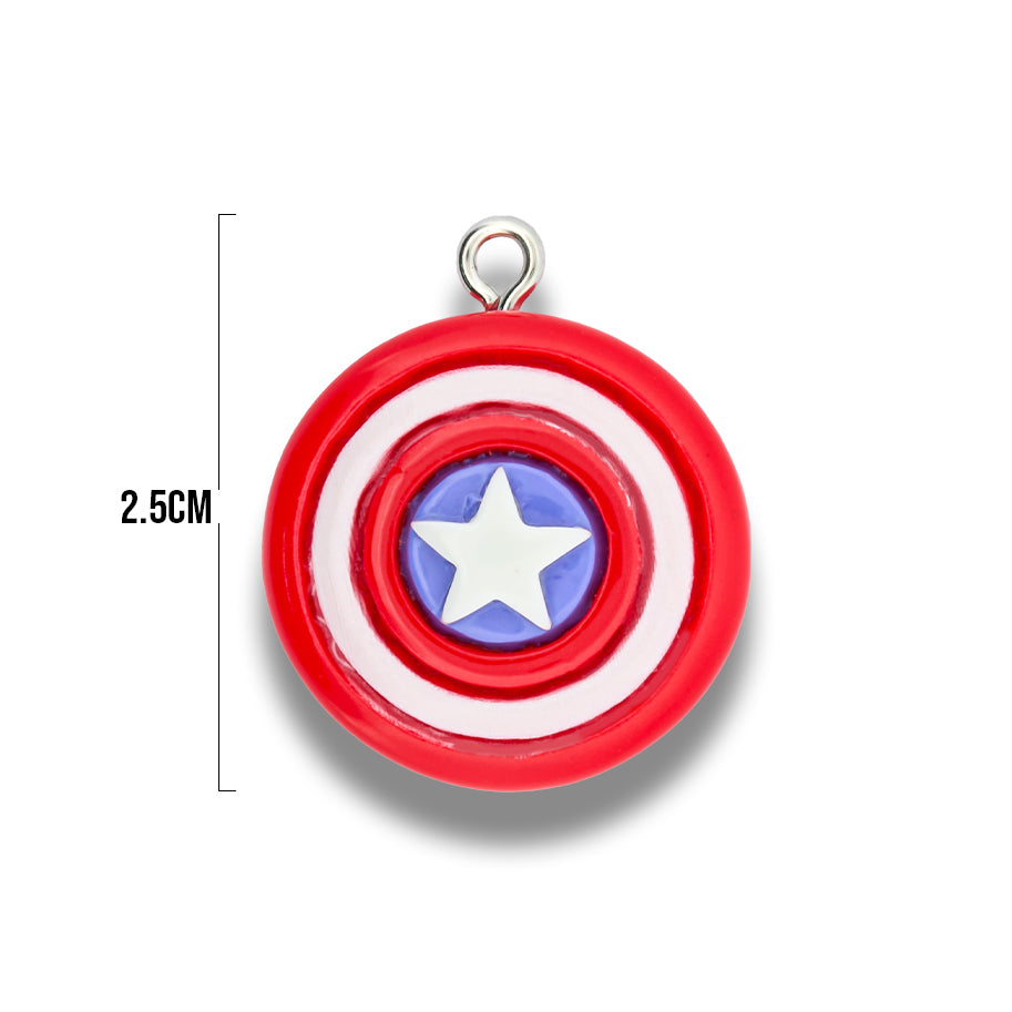 Dije Acrílico Escudo Capitan America