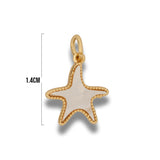 Dije Estrella de Mar Nacar Collar Dorado Rodinado
