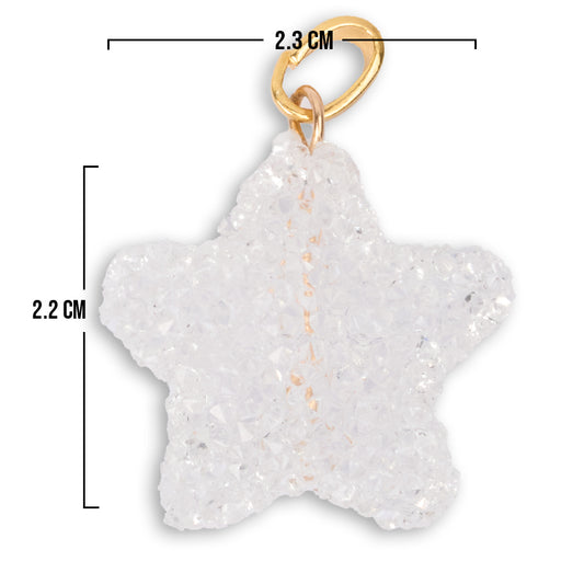 Dije Estrella Azucarado Transparente Rodinado
