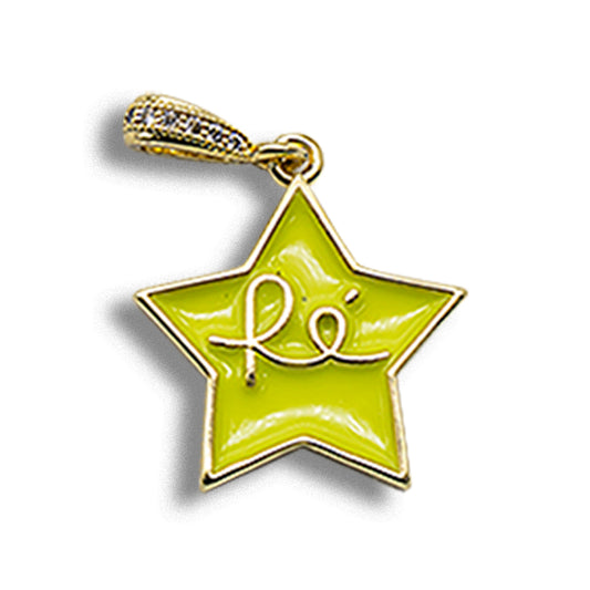 Dije Fé Estrella Amarillo Dorado Rodinado