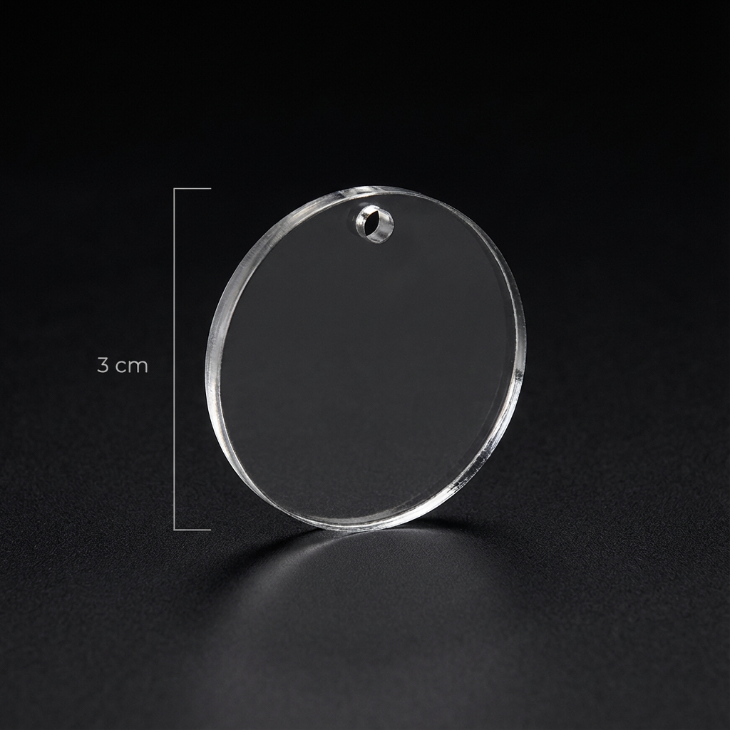 Circulo Acrílico Para Llaveros Con Resina 3 Cms