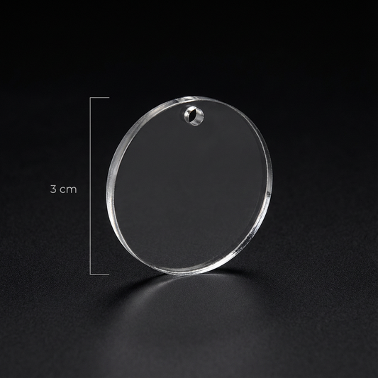 Circulo Acrílico Para Llaveros Con Resina 3 Cms