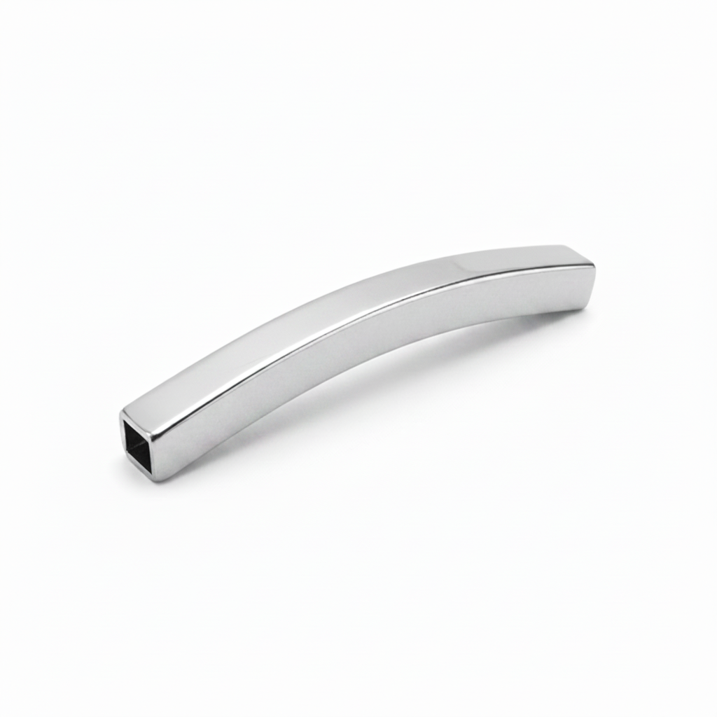 Herraje Tubo Pasador Plateado En Acero + Marcacion