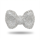 Moño Luxury Extra Brillo Grande Decorativo Blanco