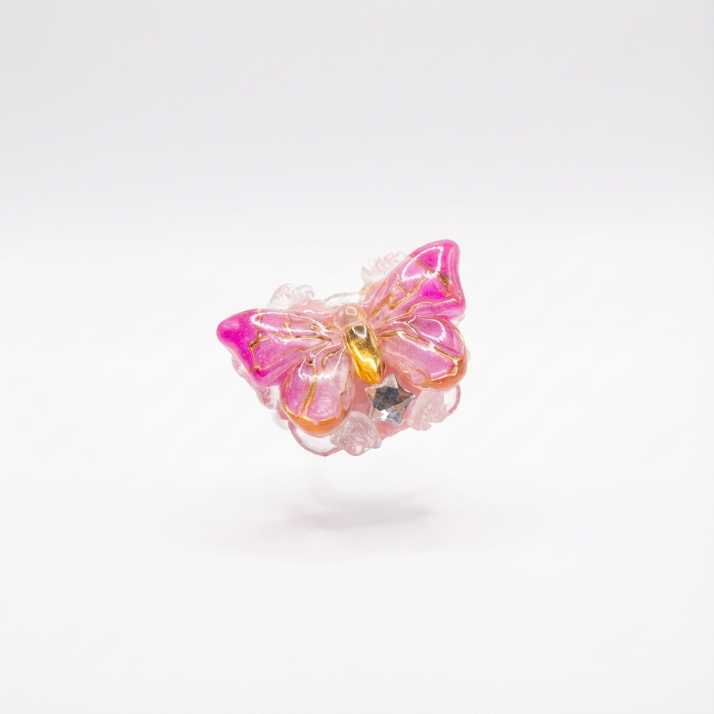 Mariposa Grande Rosada Exclusive Grande Pasador