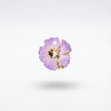 Dije Flor Lirio Acrílico  Lila