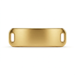 Placa Lisa Para Pulsera 18mm x 6mm Oro Laminado