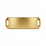 Placa Lisa Para Pulsera 18mm x 6mm Oro Laminado